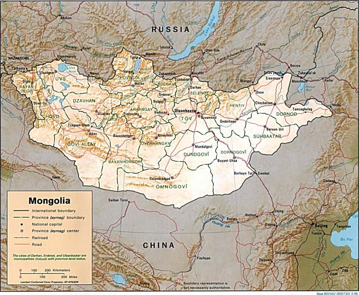 Mongolia hartă
