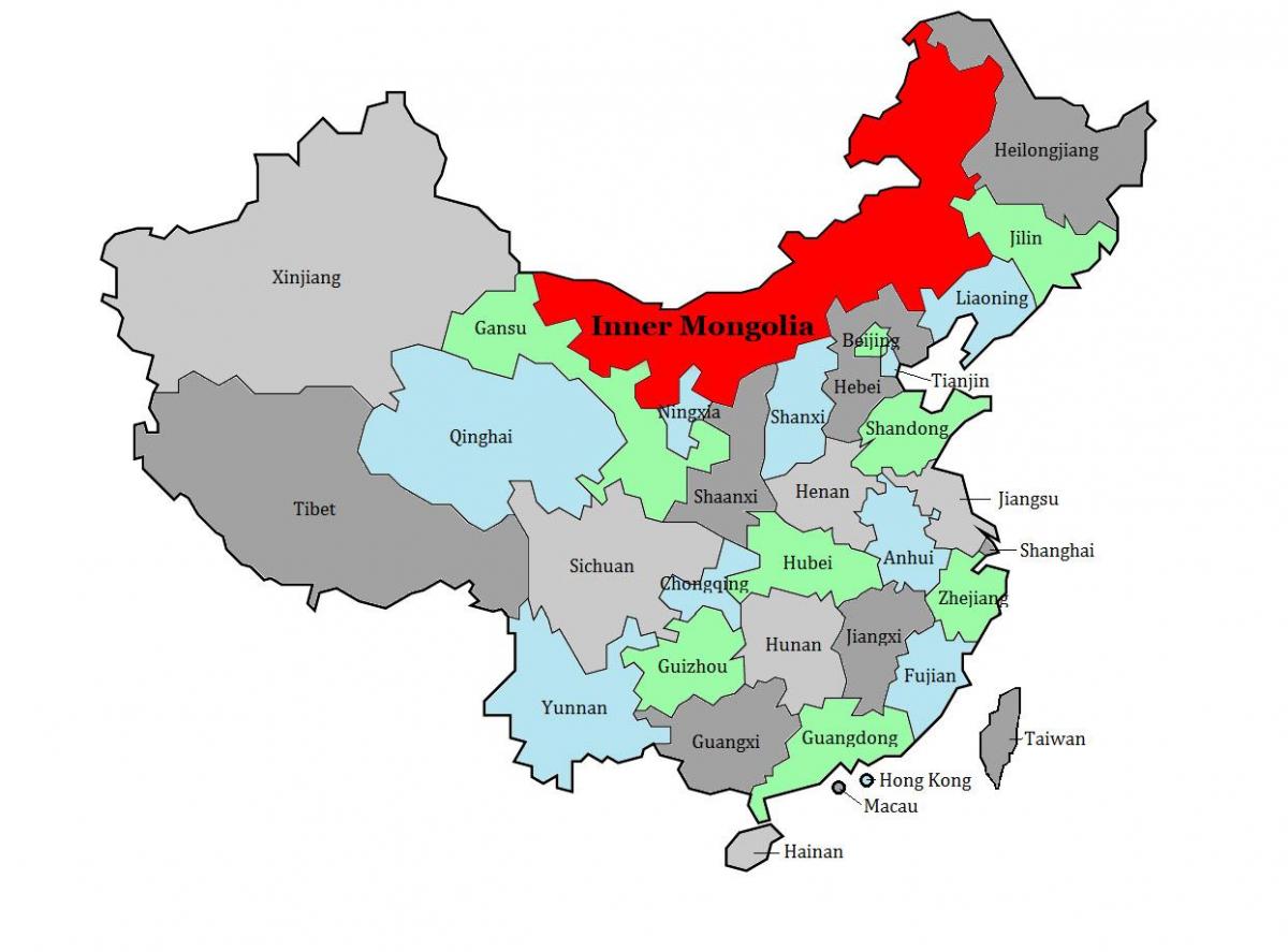 harta regiunea Mongolia