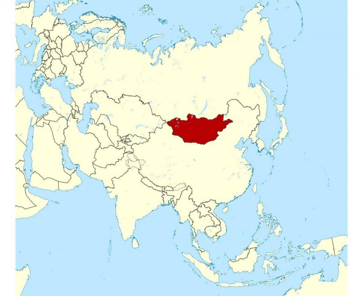 locația în Mongolia hartă a lumii