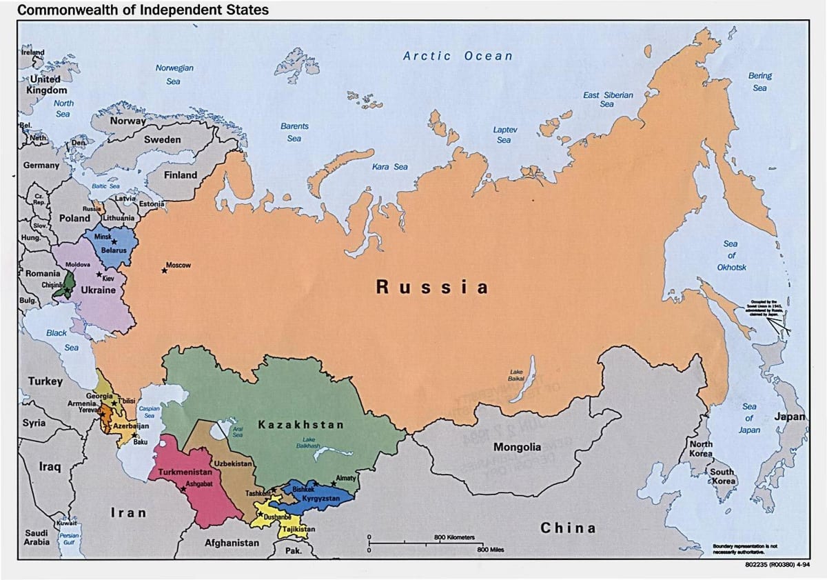 harta de rusia, Mongolia