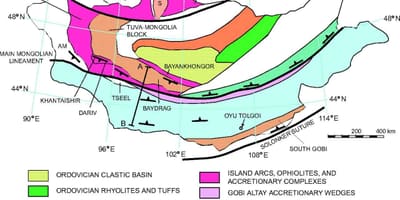 Harta geologică harta Mongolia