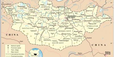 Mongolia hartă țară