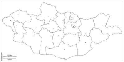 Hartă goală de Mongolia