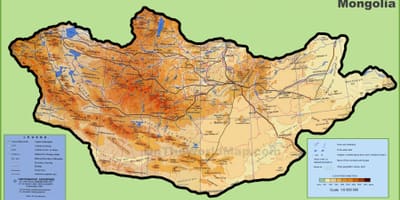 Mongolia localizare pe harta