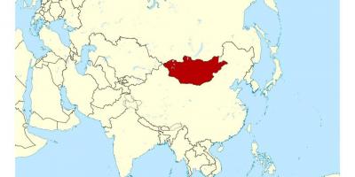 Locația în Mongolia hartă a lumii
